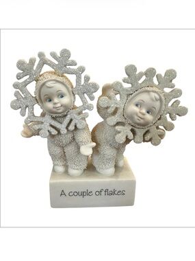 Department 56 Snowbabies A Couple of Flakes Snowflake Baby Figurine - Glitter